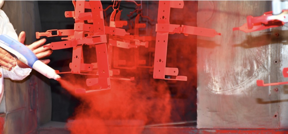 Powder coating spray booth